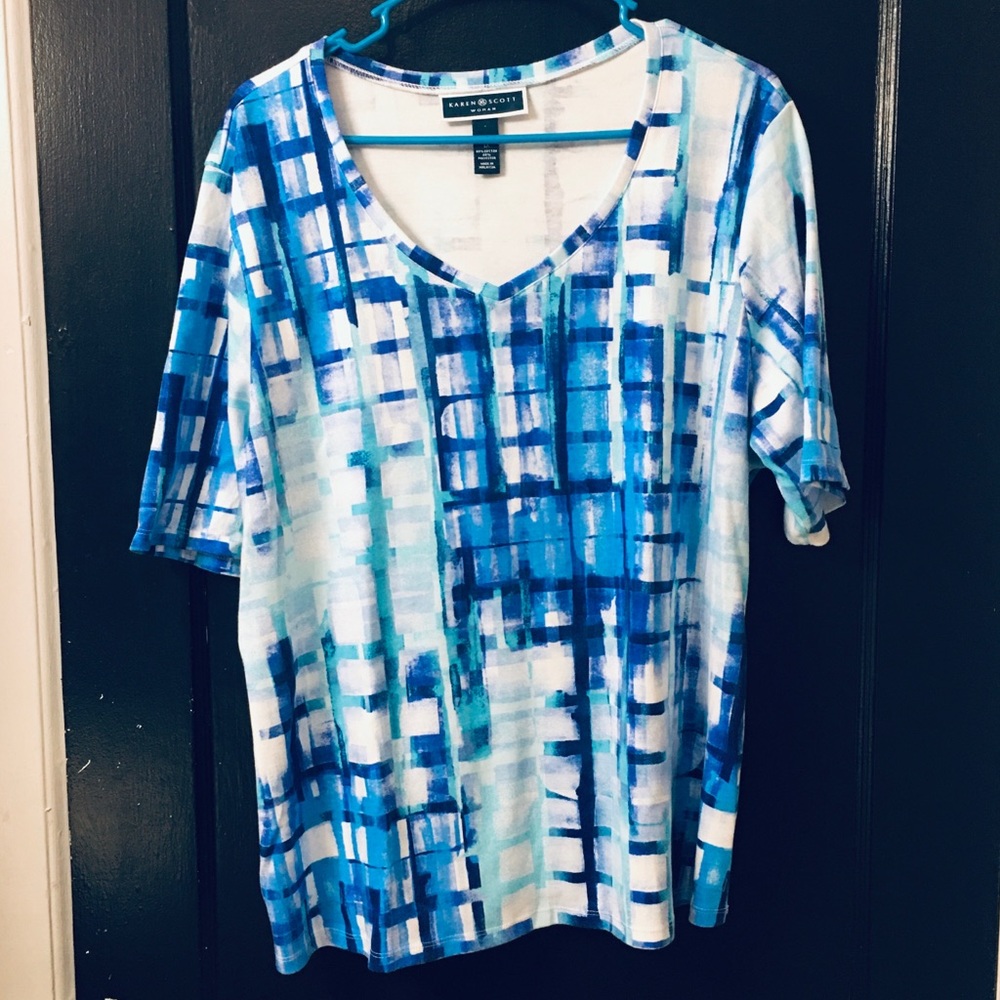 Blue Short Sleeve Top